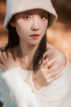 年轻的妈妈观看